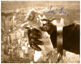 FAY WRAY 1933 King Kong 8 "x 10" restauriert Foto mit neu gedruckten Autogramm