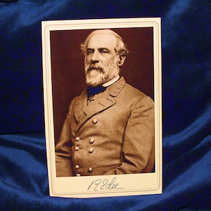 Robert E. Lee Bürgerkrieg Konföderierte GeneralSchrankkarte Fotografie Vintage Reproduktion