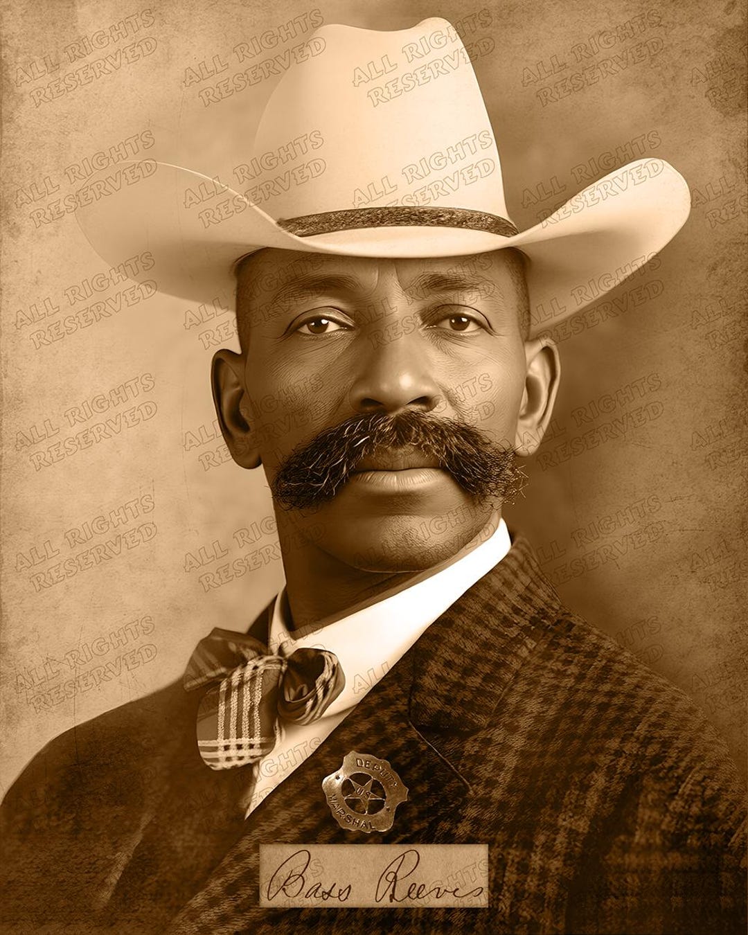 BASS REEVES Deputy US Marshall & Old West Legend Unique Photo ...