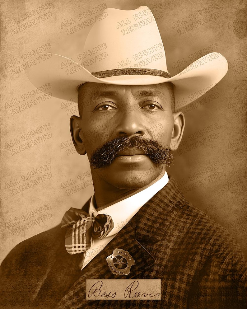 BASS REEVES Deputy US Marshall & Old West Legend Unique Photo ...