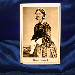 FLORENCE NIGHTINGALE Cabinet Card Photograph Handmade Vintage Photo History Carte De Visite