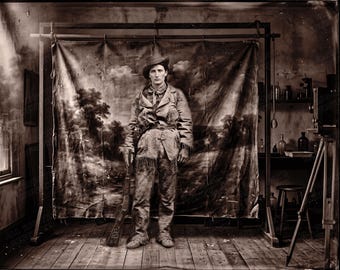 CALAMITY JANE 1880's Frontier Scout en Old West Legend v3 unieke fotorestauratie 8 x 10 inch fotoprint