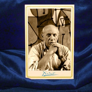 PABLO PICASSO 20th Siglo Artista Innovador CabinetO Tarjeta Vintage Fotografía Reproducción