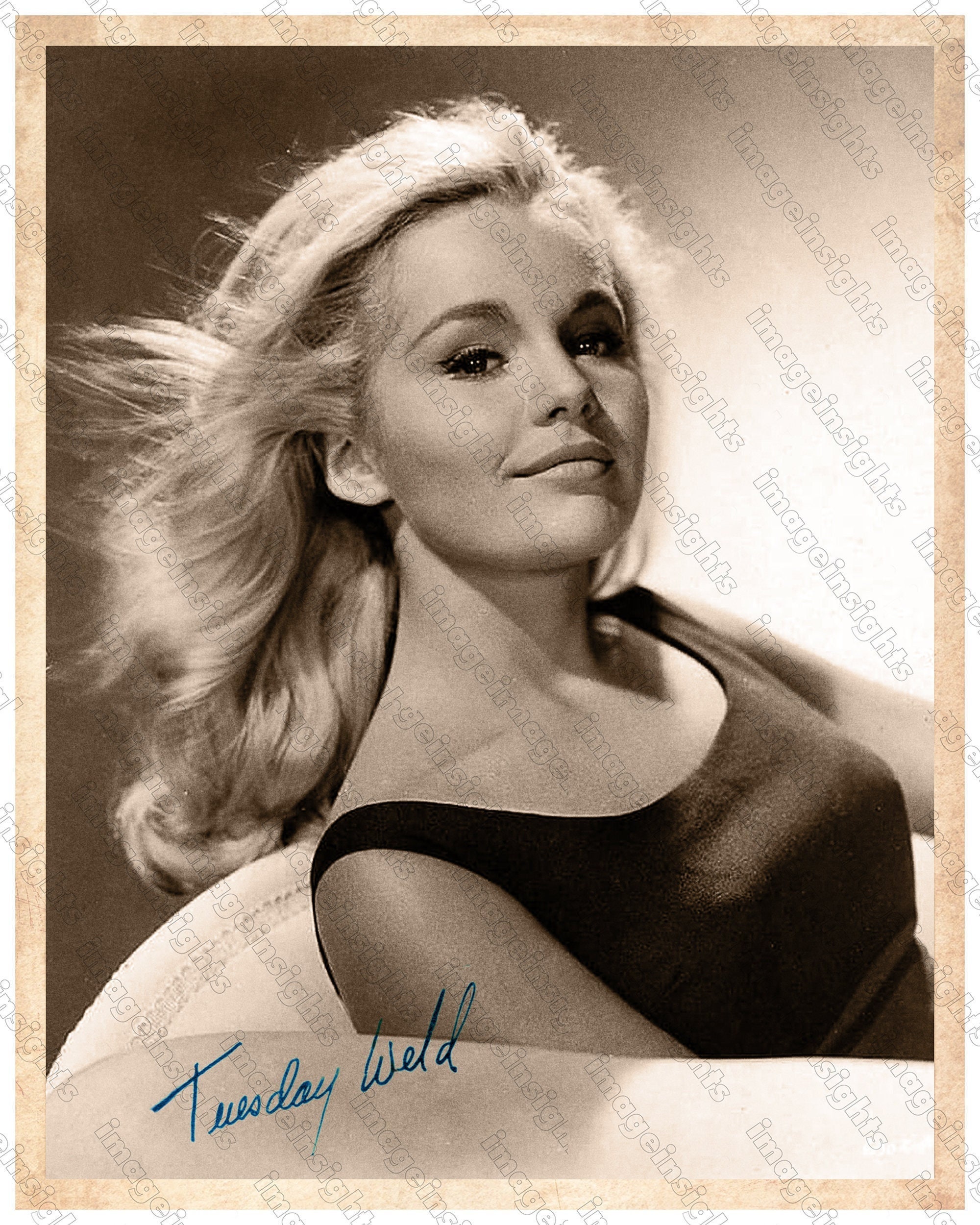 Tuesday Weld Portrait in Black Dress Photo Print