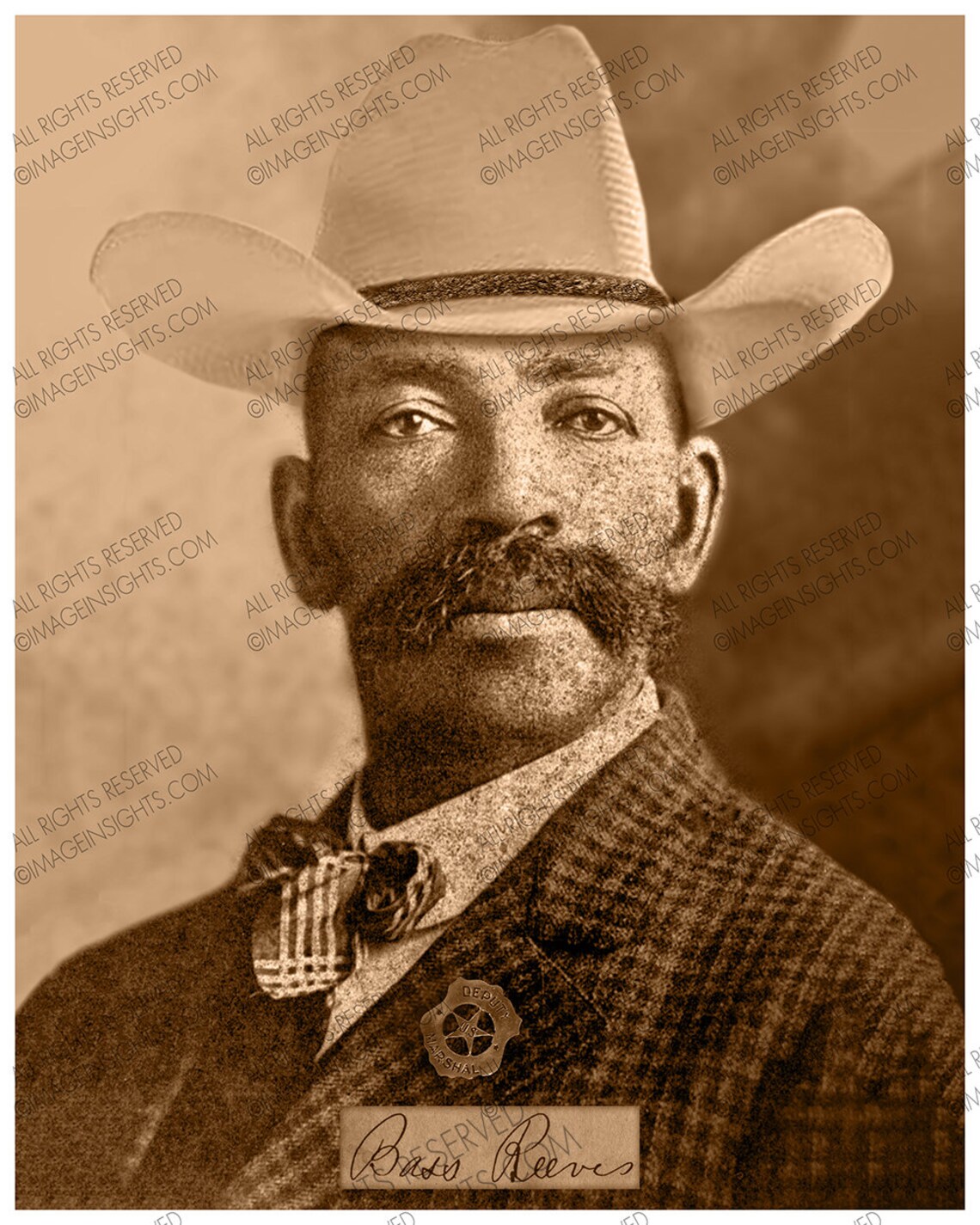 BASS REEVES Deputy US Marshall & Old West Legend Unique Photo ...