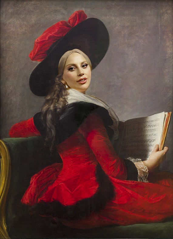 Lady Gaga by Elisabeth Louise Vigee Le Brun and David Baker Jacobs as A  Gicle Lustre Photo Print - Etsy