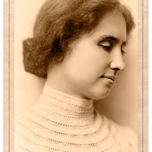 Source d’inspiration Helen Keller armoire carte photo réimpression Vintage CDV