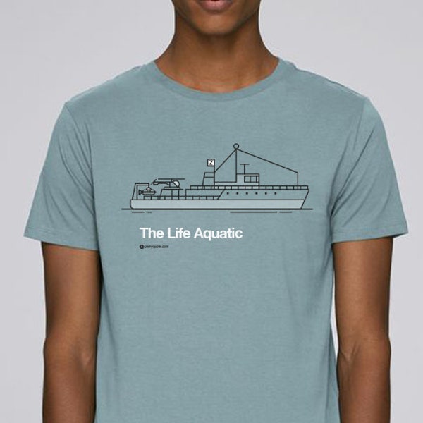 La vie aquatique avec Steve Zissou Hommage Wes Anderson Film Culte T-shirt t-shirt tee Moonrise Kingdom Graphic Design Minimal Futura