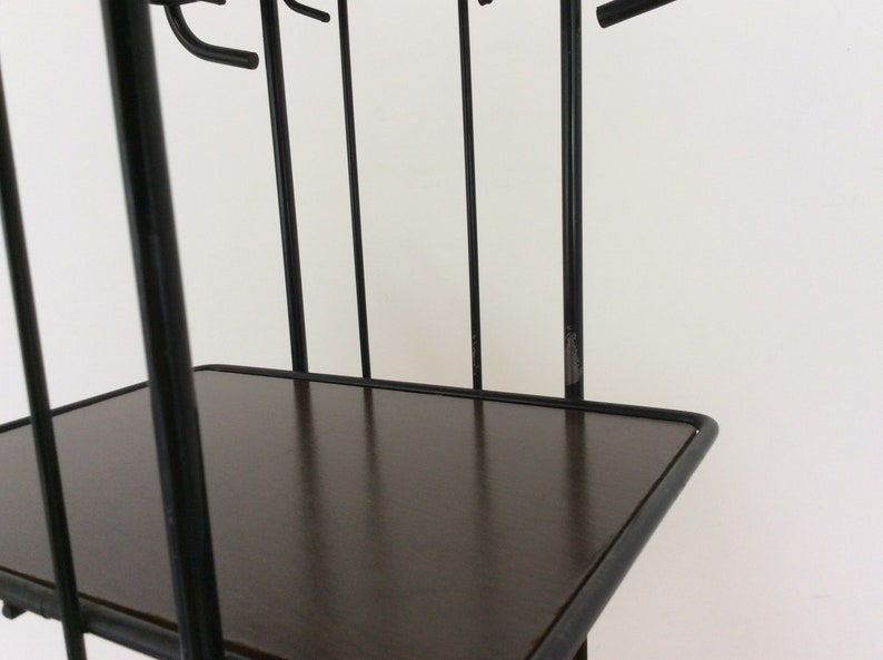 Three Tier Metal Shelf Mid Century Plant Stand Album Storage