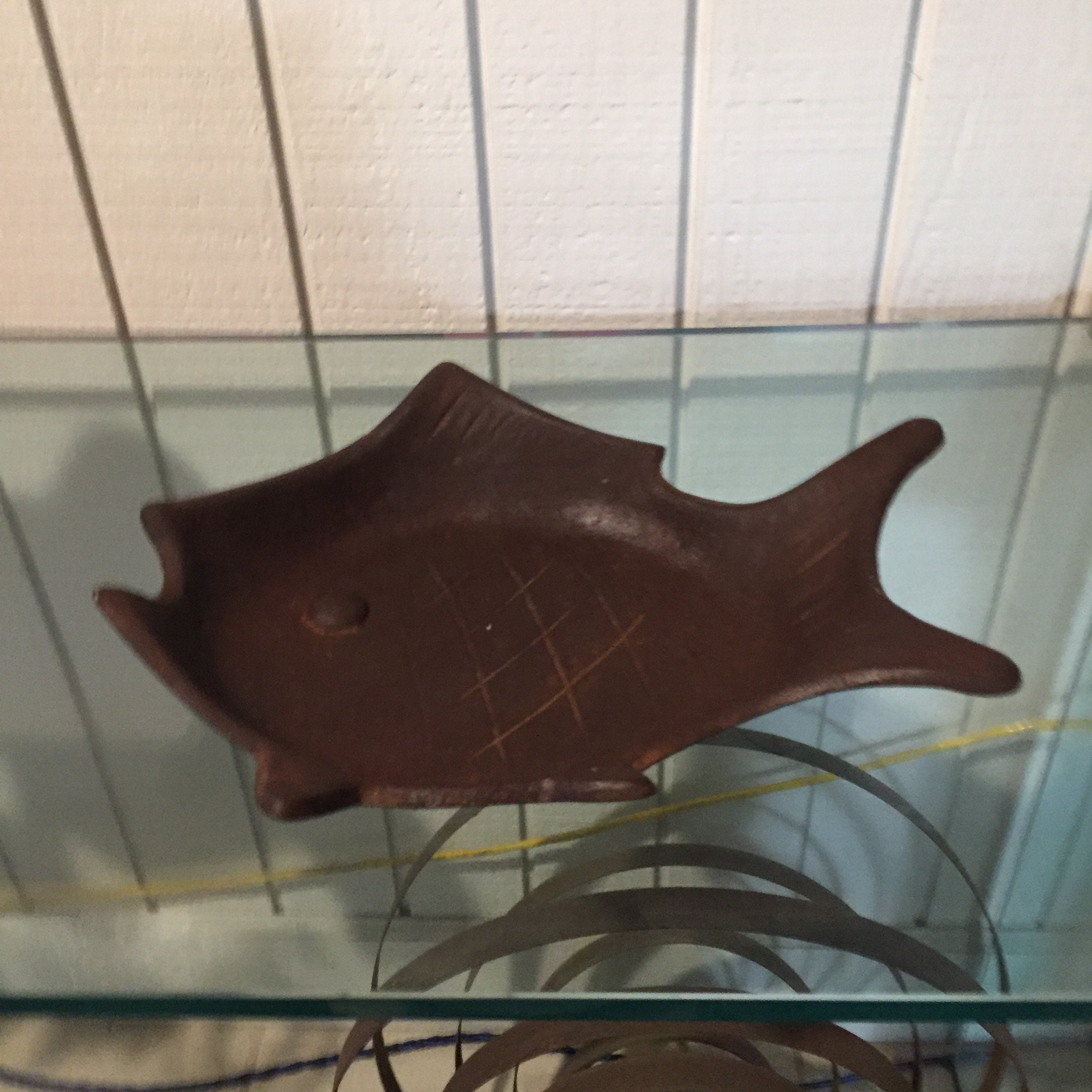Vintage Japanese Cast Iron Black Fish Tray