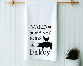 Paño de cocina de microfibra Wakey Wakey Eggs and Bakey