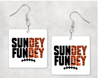 Cincinnati Bengals-oorbellen, SunDEY FunDEY-voetbalfan