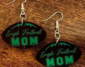 Football Mom Earrings - Personalized Team Colors