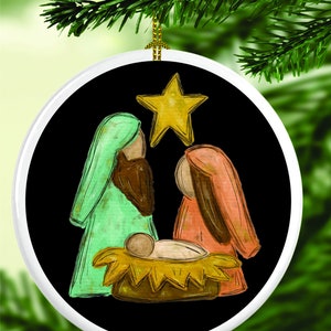 The Nativity Christmas Ornament, Religious Ornaments, Christmas Ornaments, Great gift for Christmas!