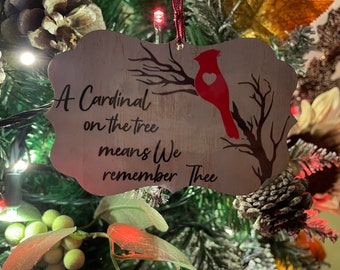 Adorno conmemorativo del cardenal, adornos navideños, obsequios conmemorativos, se puede personalizar en la parte posterior