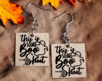 Boo Sheet Halloween Ohrringe, Geist Ohrringe