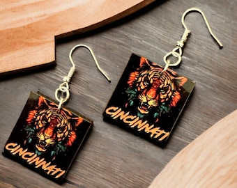 Cincinnati Bengals tijgeroorbellen, City Pride-sieraden