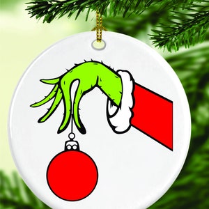 Grinch Hand Ornament, The Grinch, Grinch Christmas, Christmas ornaments, Christmas Tree decorations