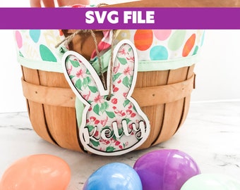 SVG Easter Tags | svg Personalized Easter Basket Tags | svg Bunny Tags | svg Custom Easter Tag | svg Easter basket tags | Easter SVG | Bunny