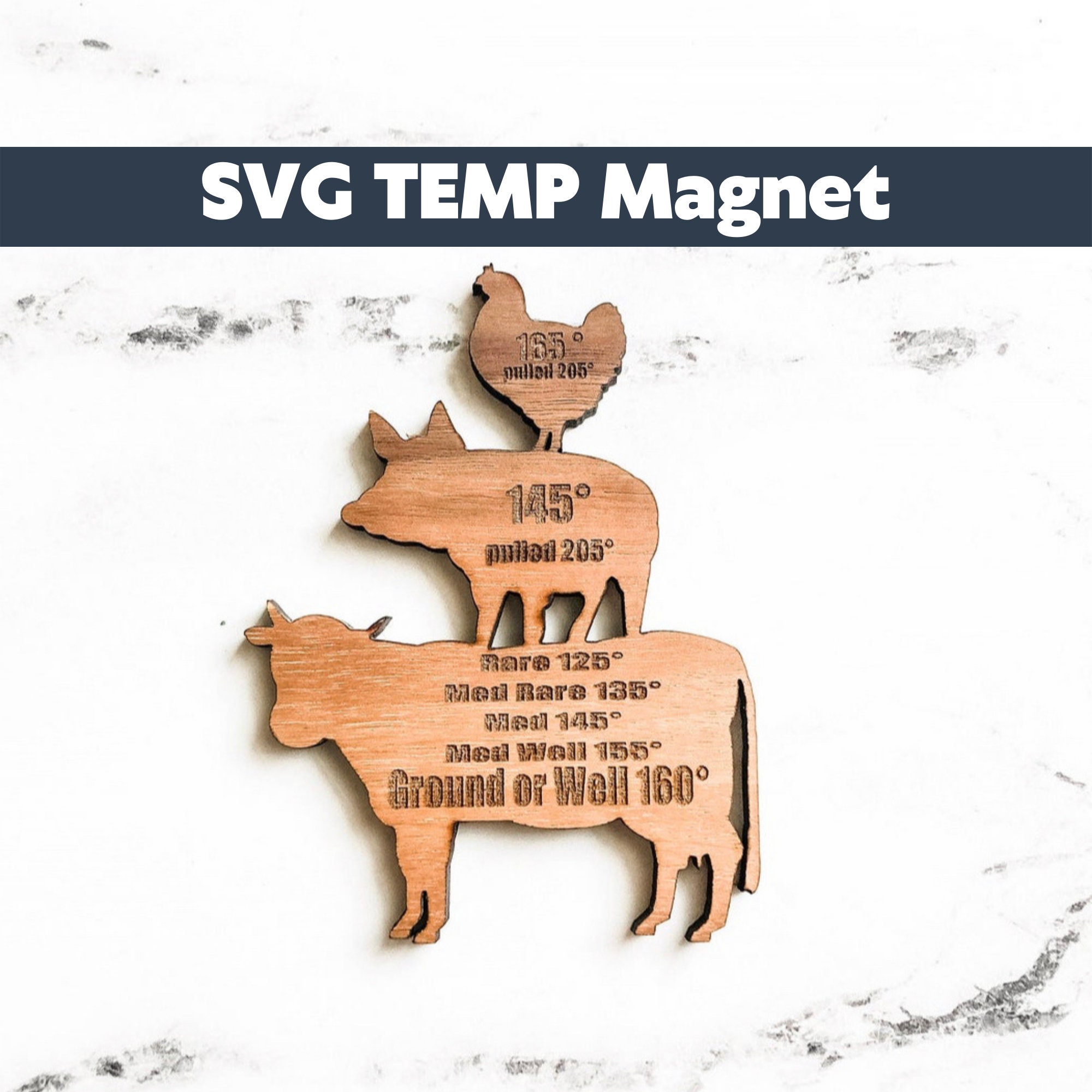 BBQ Meat Temp Grill Magnet – Glowforge Shop