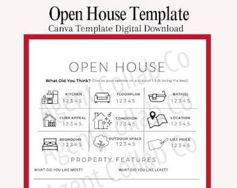 Open House Feedback Form | Editable & Brandable Real Estate Template