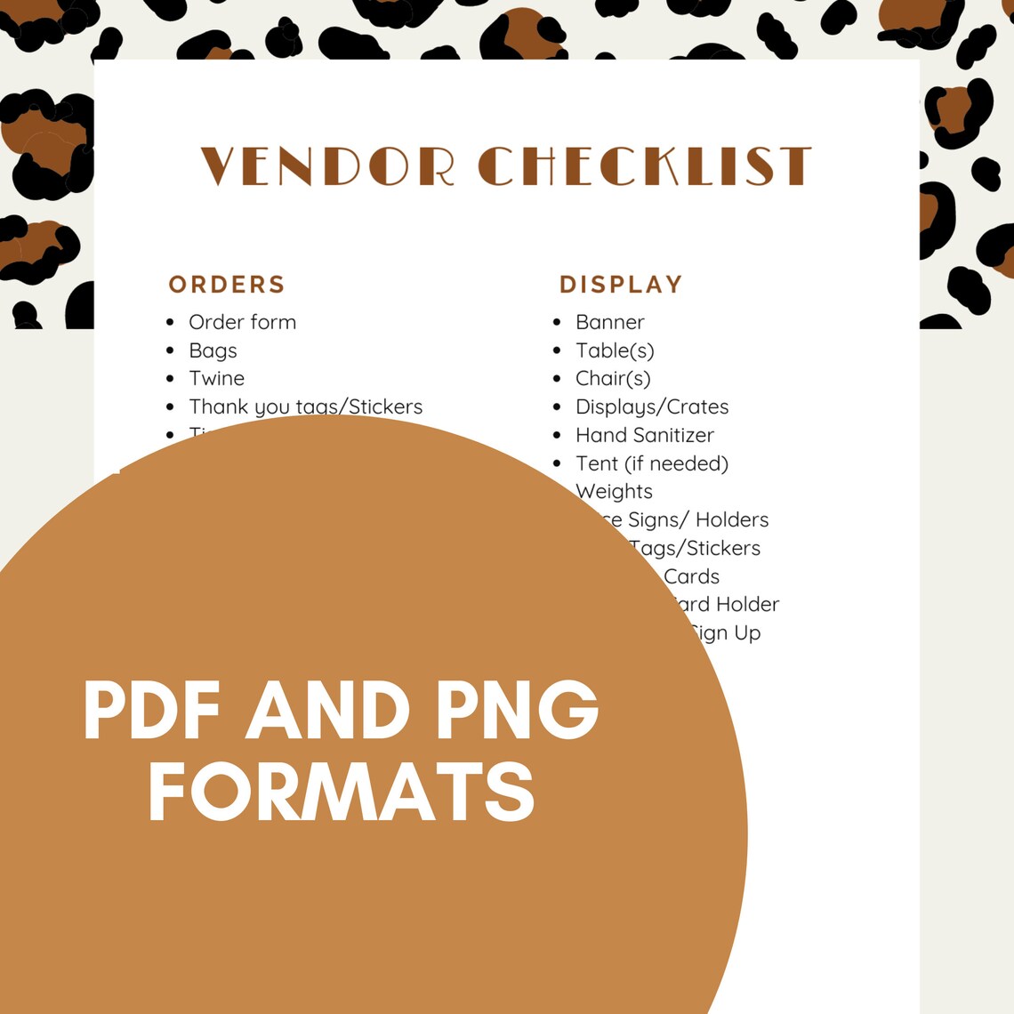 Craft Show Checklist Trade Show Checklist Vendor List - Etsy