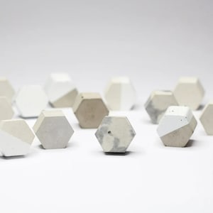 3 sizes | Hexagon Concrete Cabinet Knob | Hexagon Drawer Pull | Hexagon Cabinet Knobs | Concrete Knobs | Hex Knobs | Scandi Style
