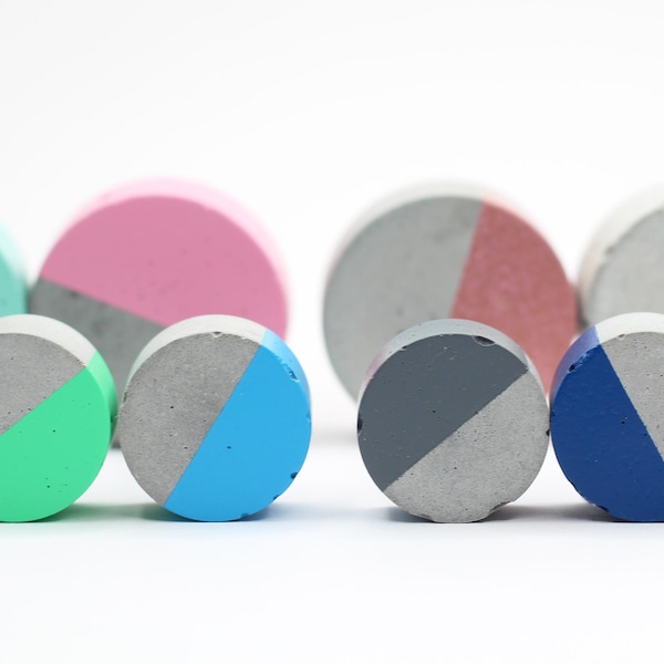 Round Concrete Cabinet Knob