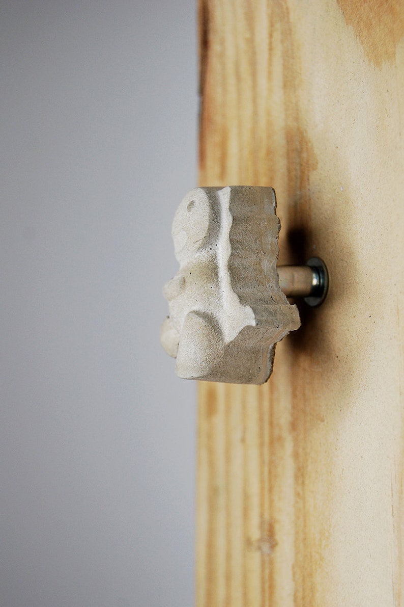 Nursery Decor Concrete Dinosaur Knob or Wall Hook Etsy
