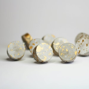 Concrete and Gold Cabinet Knob | Gold Knobs | Duck Egg | Gold Cabinet Knobs | Quail Egg | Rose Gold Cabinet Knobs | Concrete Knobs