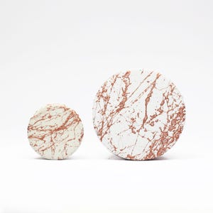 Copper & White Marble Concrete Cabinet Knob | Drawer Pull | Cabinet Knobs | Concrete Knobs | Knobs | Scandi Style | Concrete Handles