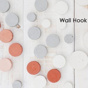 Pastel Concrete Wall Hook | Pigmented Concrete  | Blush Concrete | Wall Hooks | Terracotta Concrete | Towel Hook | Dyed Cement | Coat Hook