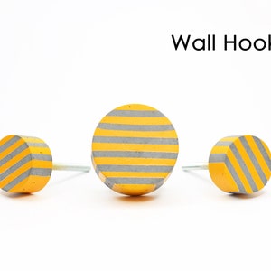 Striped Wall Hook | Stripey Wall Hook | Concrete Wall Hook | Coat Hook | Coat Peg | Towel Hook | Outdoor Hook | Wall Hook | Hallway Hook