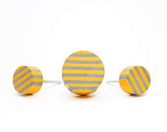 Striped Cabinet Knob | Stripey Cabinet Knob | Concrete Cabinet Knobs | Concrete Knobs | Knobs | Concrete Drawer Knobs | Concrete Handles