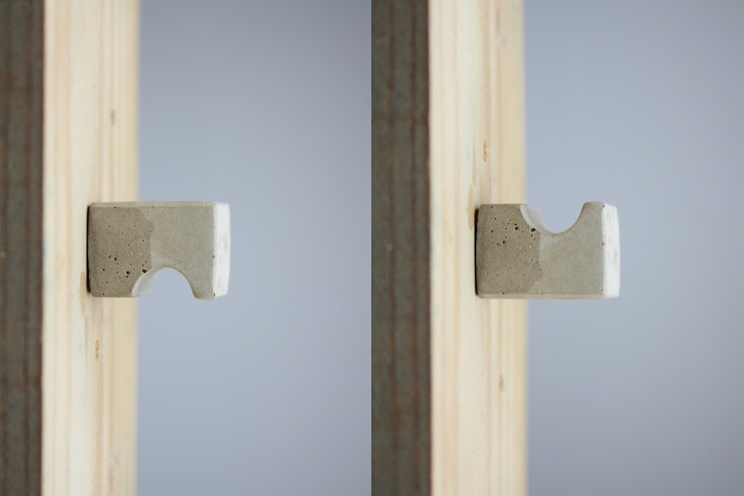 Square Notched Pull | Concrete Cabinet Pull | Cabinet Knobs | Concrete ...