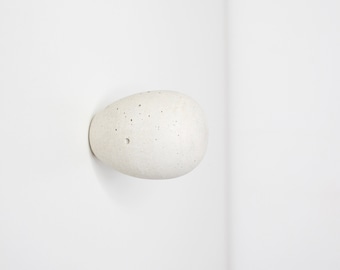 Large Ovoid Concrete Cabinet Knob | White Concrete | Drawer Pull | Cabinet Knobs | Concrete Knobs | Cement Knobs | Egg-Shape Knob | Oval
