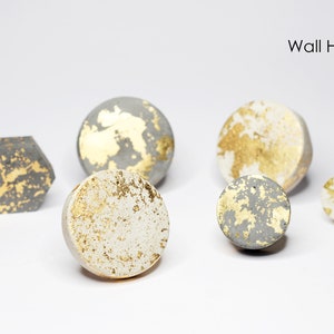 Gold Foil Wall Hook | Concrete Wall Hook | XL Wall Hook | Scandi | Modern Wall Hook | Gold Foil | Copper Foil | Silver Foil | Gold Leaf