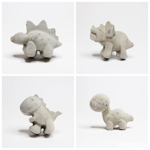 Nursery Decor Concrete Dinosaur Cabinet Knob ou Wall Hook Natural Grey ou couleurs