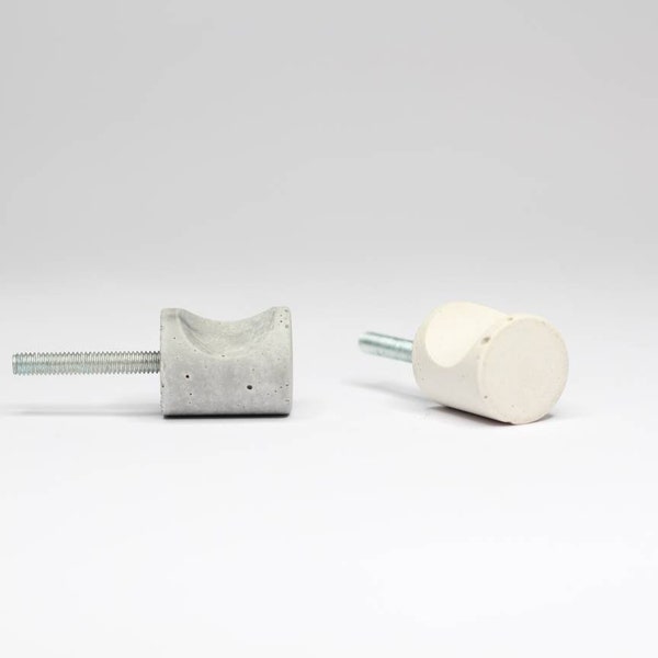 Concrete Cabinet Pull | Notched Pull | Cabinet Knobs | Concrete Knobs | Knobs | Outdoor Knob | Scandi Style| Concrete Handles | Cement Knobs