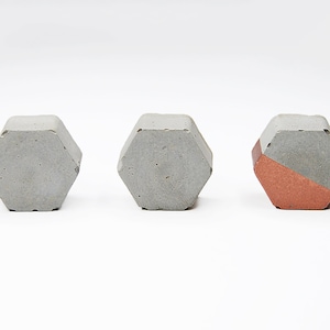 Small Hexagon Hook | Concrete Hexagon | Concrete Wall Hook | Hex Wall Hook | Hexagon Wall Hook | Wall Hook | Dipped Concrete
