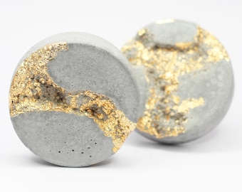 Gold Foil Cabinet Knob | Gold Leaf | "River of Gold" | Gold Rush