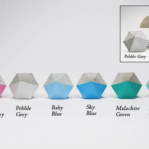 Concrete Small Diamond Cabinet Knob or Wall Hook Natural or choose colour image 7