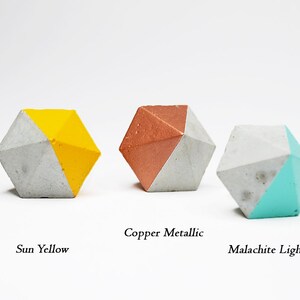 Concrete Small Diamond Cabinet Knob or Wall Hook Natural or choose colour image 8