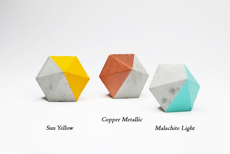 Concrete Small Diamond Cabinet Knob or Wall Hook Natural or choose colour image 8