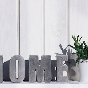 OFERTA 4 Letras grandes de hormigón. 11,5 cm HOGAR o AMOR o el tuyo