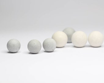 Concrete Round Sphere Cabinet Knob in 4 sizes & Various Colours or Natural Grey