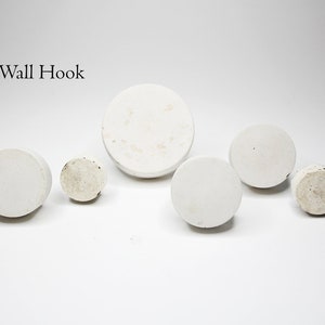 White Concrete Wall Hook | White Concrete | Wall Hooks | Concrete Hooks | Hooks | White Cement I Decorative Wall Hooks I Modern Hooks