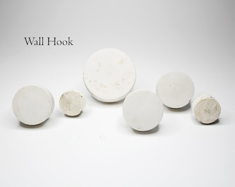 White Concrete Wall Hook | White Concrete | Wall Hooks | Concrete Hooks | Hooks | White Cement I Decorative Wall Hooks I Modern Hooks