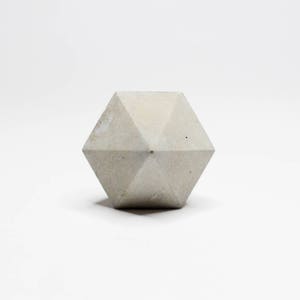 Concrete Small Diamond Cabinet Knob or Wall Hook Natural or choose colour image 3