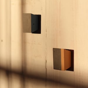 Truncated Pyramid Cabinet Knob from Concrete | Square Cabinet Knob